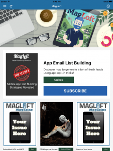magloft ios app side menu