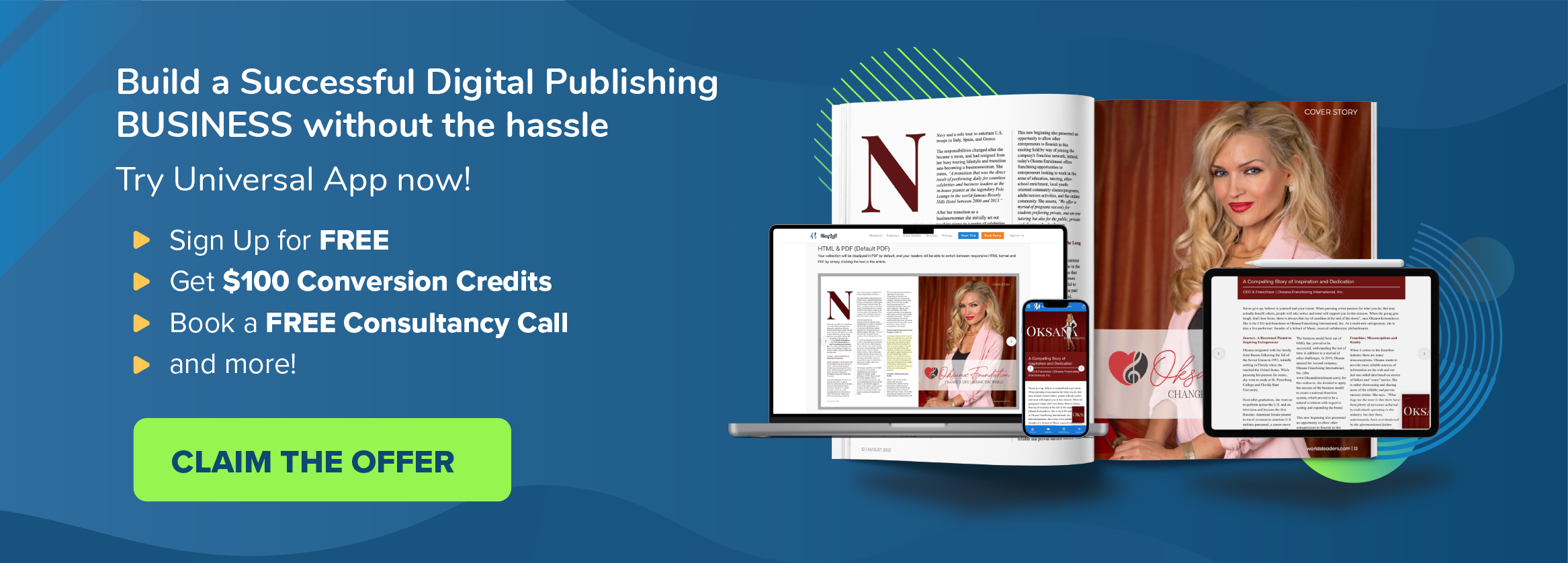 Try Universal App for FREE and Build Your Successful Digital Publishing Business
