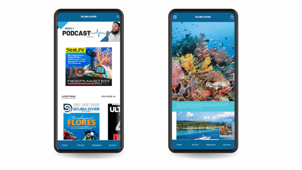 Scuba Diver digital publication powered by MagLoft Universal App