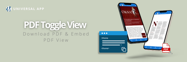 magloft's universal app pdf toggle view completed with download PDF and embed pdf view